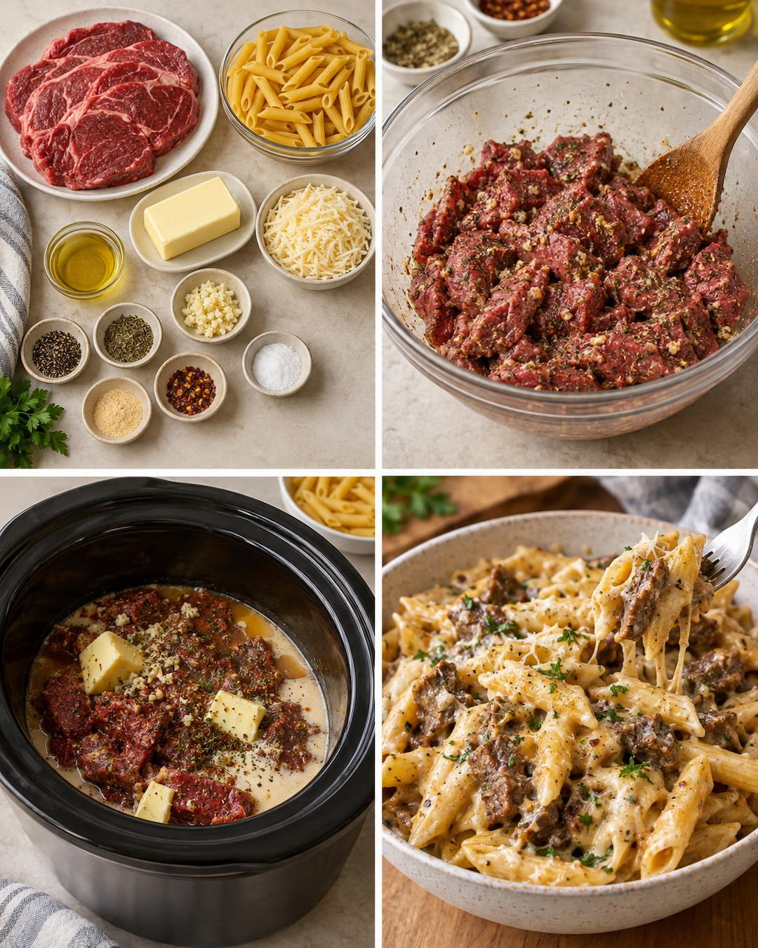 Garlic Butter Steakhouse Pasta