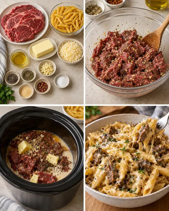 Garlic Butter Steakhouse Pasta