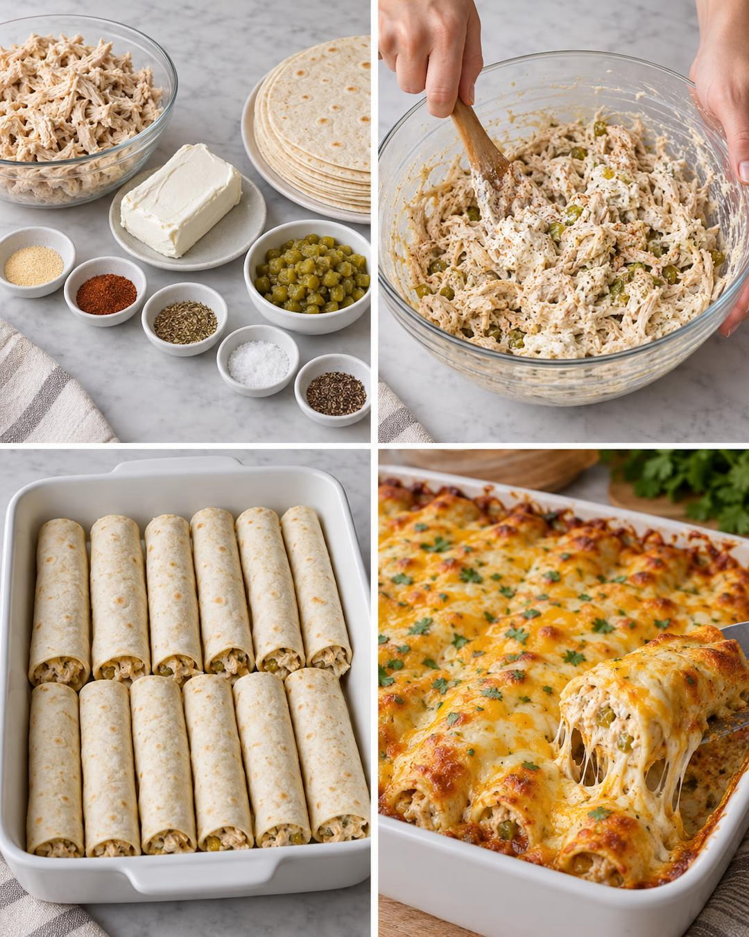 Creamy Chicken Taquito Bake