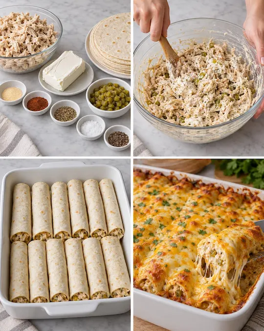 Creamy Chicken Taquito Bake