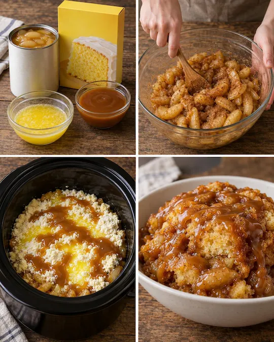 Crockpot Caramel Apple Cake