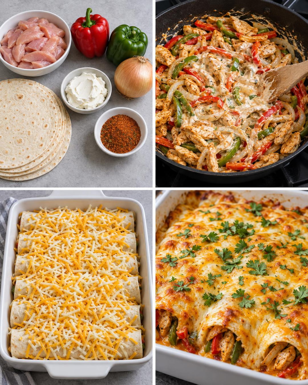 Creamy Chicken Fajita Roll-Ups