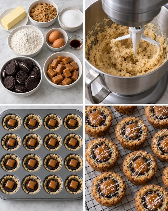 Caramel Oreo Cookie Cups