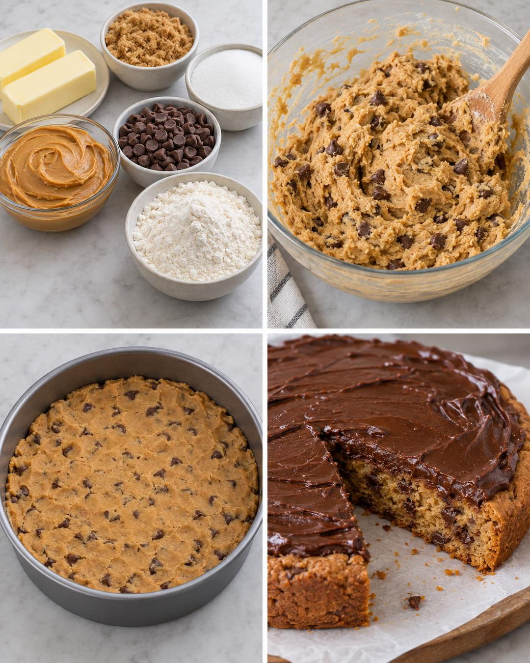 Giant Peanut Butter Fudge Cookie