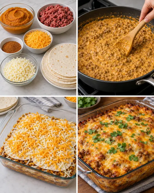 Creamy Pumpkin Spice Taco Bake