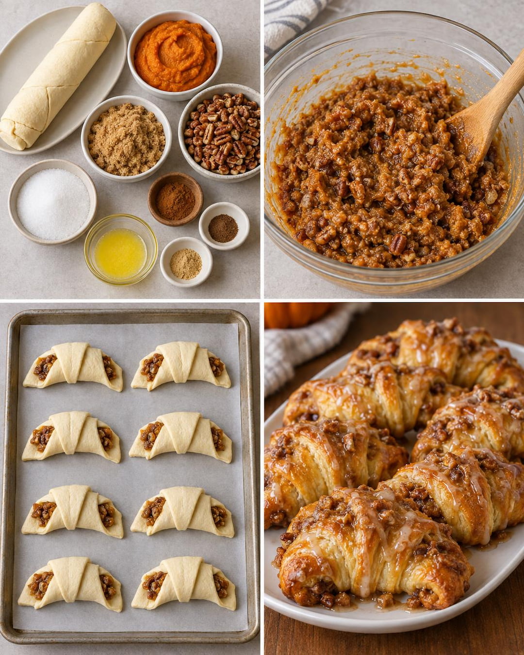 Pumpkin Praline Crescent Rolls