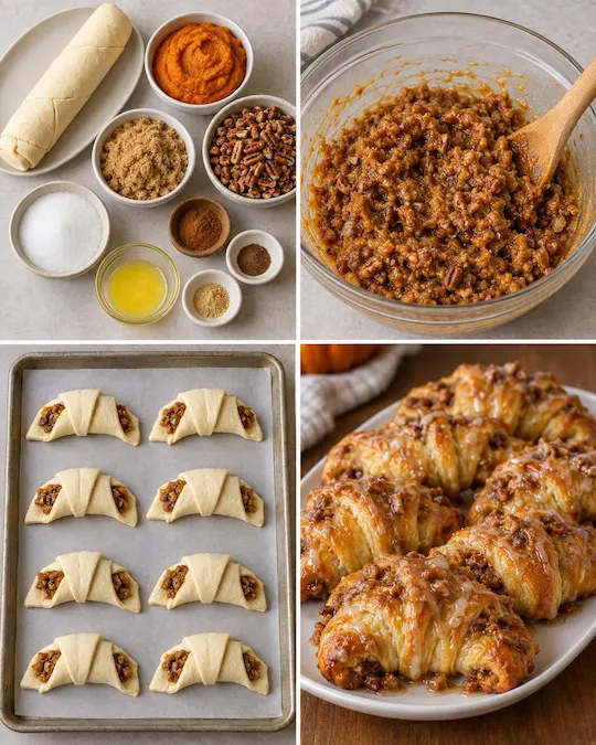 Pumpkin Praline Crescent Rolls