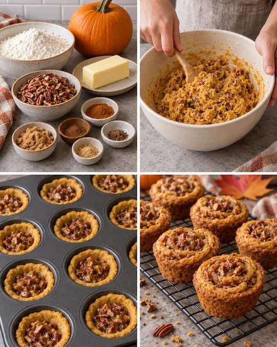 Pumpkin Praline Swirl Cookie Cups