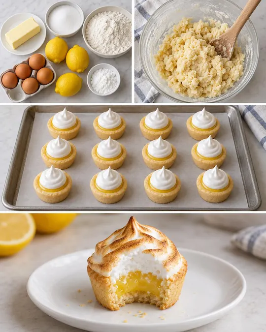 Lemon Meringue Cookie Cups