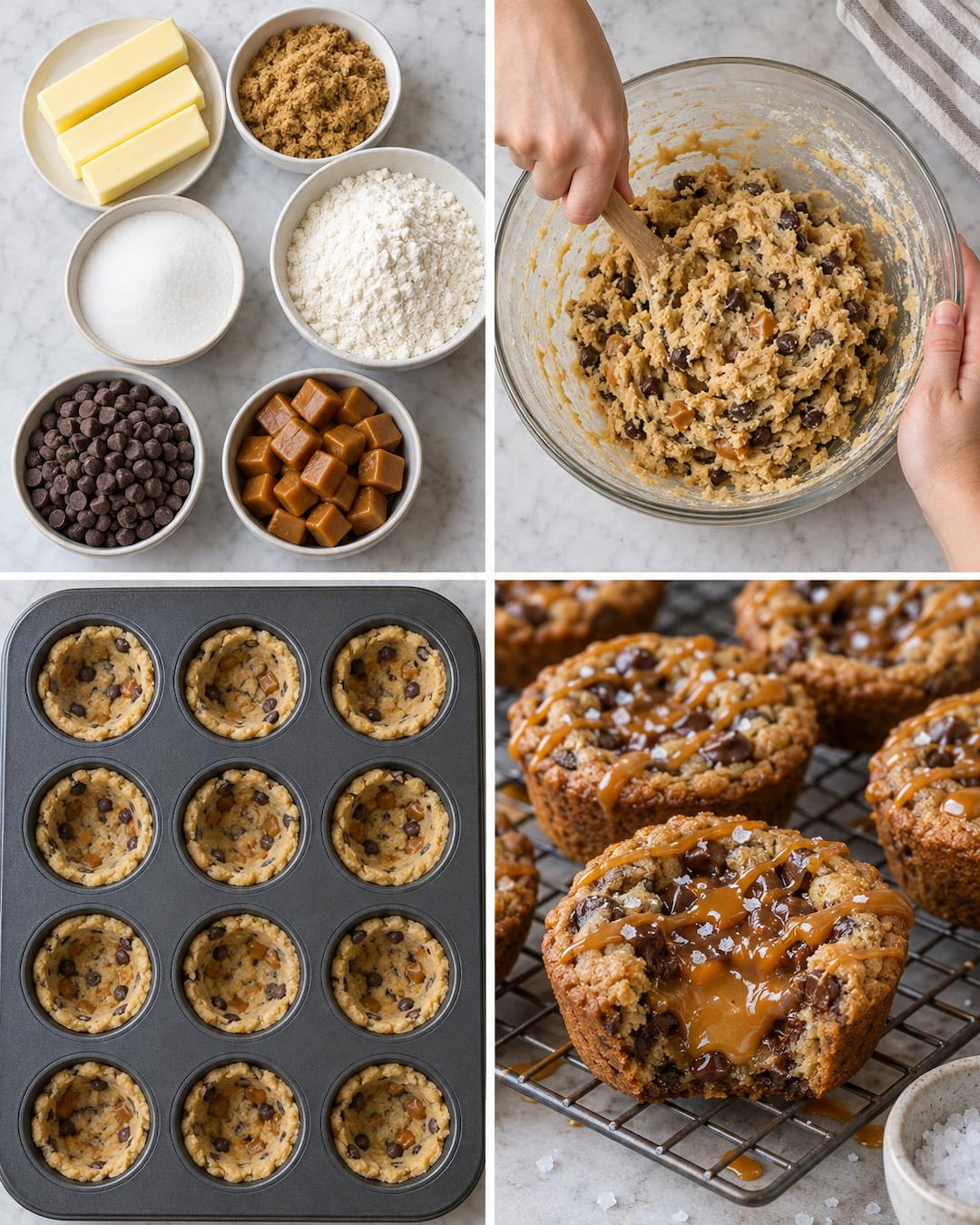 Salted Caramel Chocolate Cookie Cups