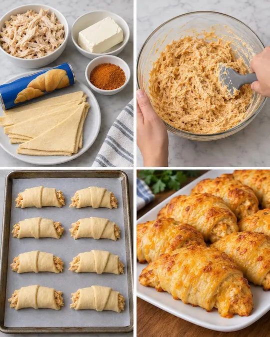 Creamy Chicken Taquito Crescent Rolls