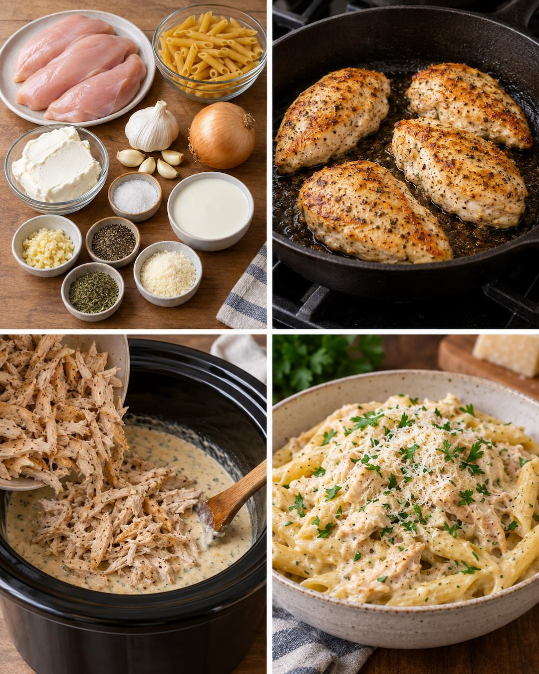 Crockpot Creamy Garlic Parmesan Chicken