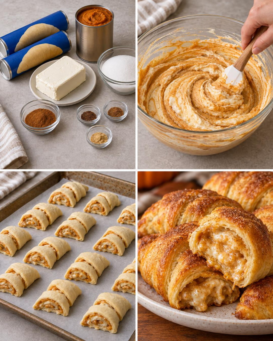 Pumpkin Patch Cheesecake Crescent Rolls