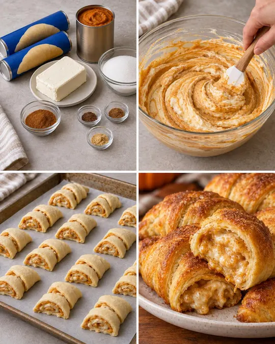 Pumpkin Patch Cheesecake Crescent Rolls