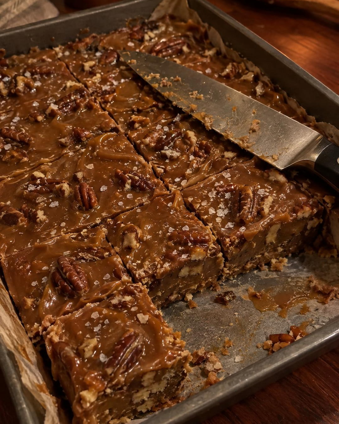 Homemade Salted Caramel Pecan Fudge