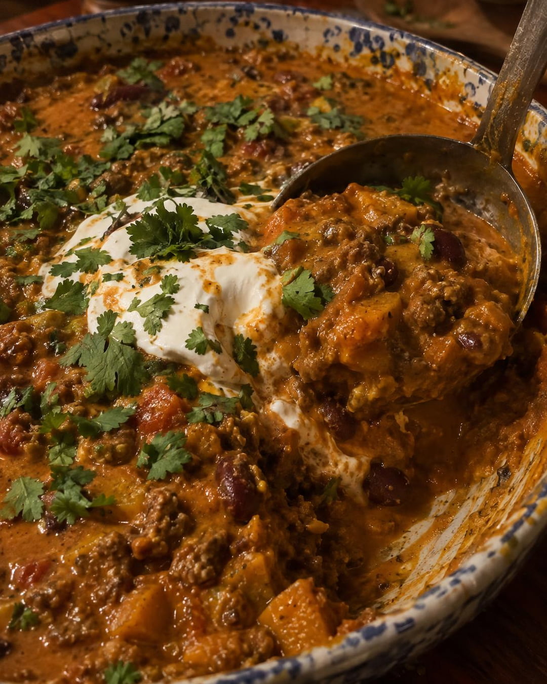 Creamy Pumpkin Chorizo Chili