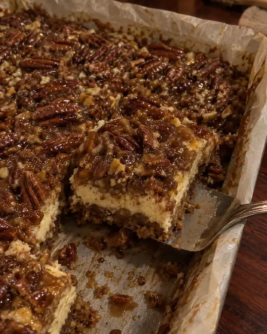 Pecan Pie Cheesecake Bars